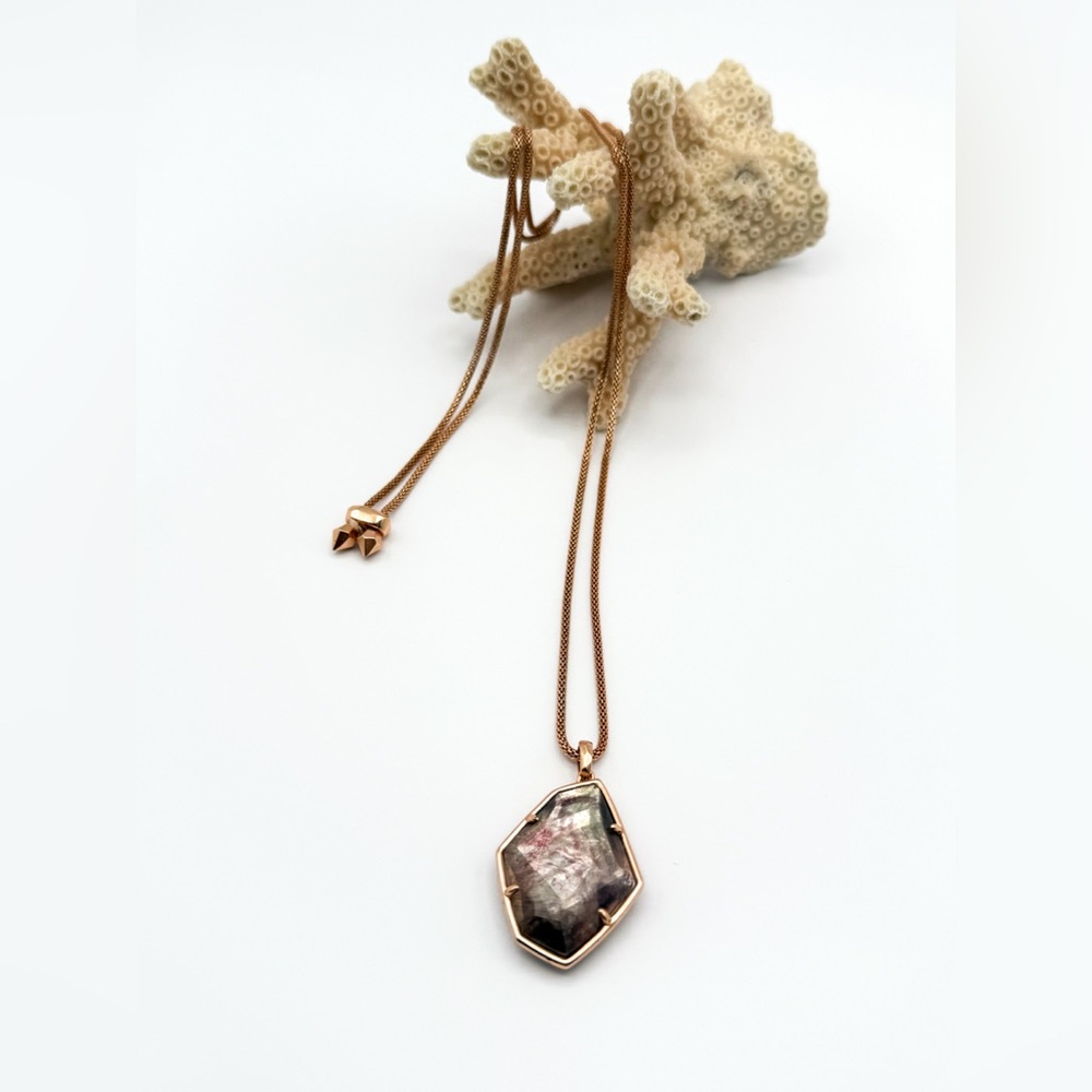 ✨ KENDRA SCOTT ✨ Kalani Rose Gold Adjustable Pendant Necklace